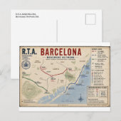 Barcelona Bewegingsnetwerk Postcard | R.T.A. Briefkaart (Voorkant / Achterkant)
