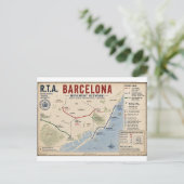 Barcelona Bewegingsnetwerk Postcard | R.T.A. Briefkaart (Staand voorkant)