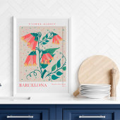 Barcelona Bloemenmarkt Botanisch Poster