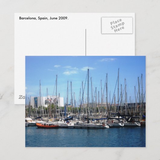 Barcelona Boats Briefkaart (Voorkant / Achterkant)