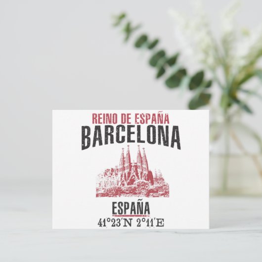 Barcelona Briefkaart (Staand voorkant)