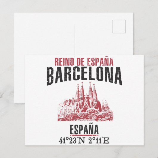 Barcelona Briefkaart (Voorkant / Achterkant)