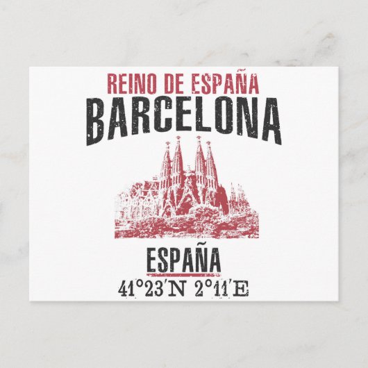 Barcelona Briefkaart (Voorkant)