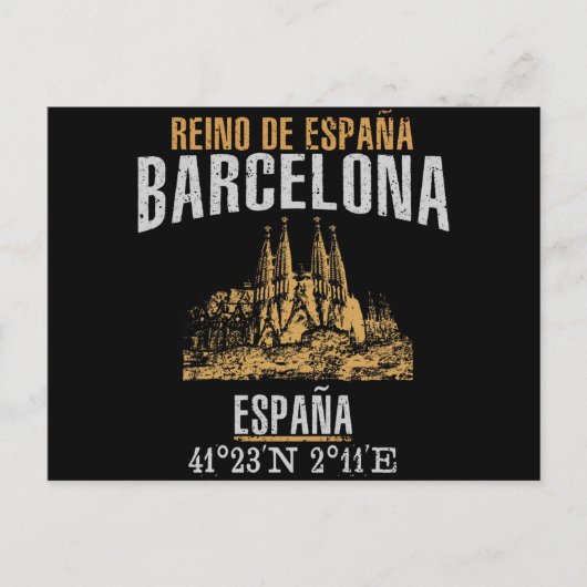 Barcelona Briefkaart (Voorkant)