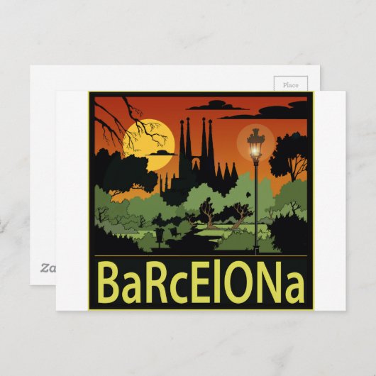 Barcelona Briefkaart (Voorkant / Achterkant)