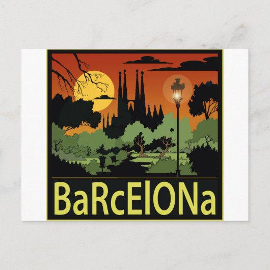 Barcelona Briefkaart (Voorkant)