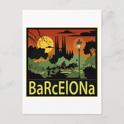 Barcelona Briefkaart (Voorkant)