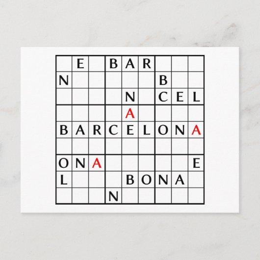 BARCELONA BRIEFKAART (Voorkant)