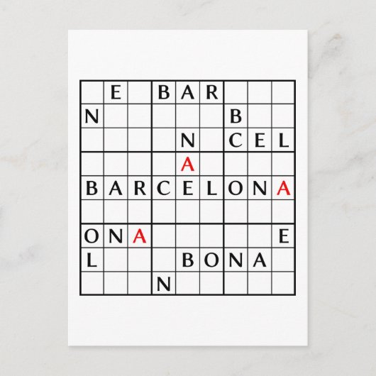 BARCELONA BRIEFKAART (Voorkant)
