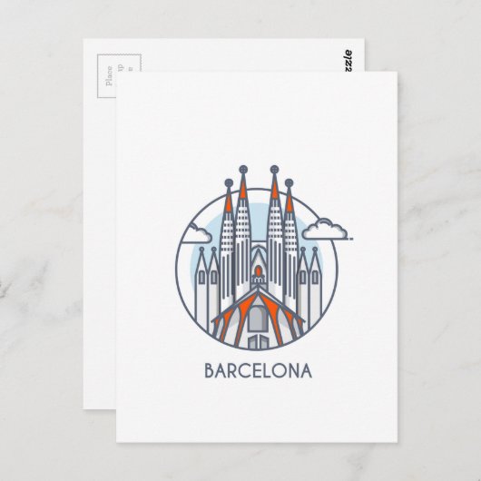 Barcelona Briefkaart (Voorkant / Achterkant)