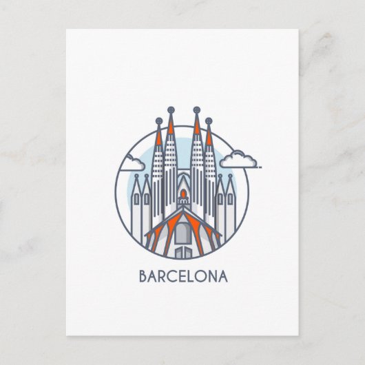 Barcelona Briefkaart (Voorkant)
