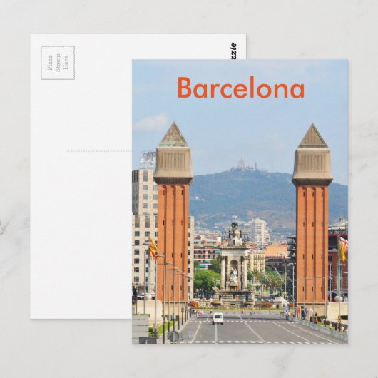 Barcelona Briefkaart (Voorkant / Achterkant)