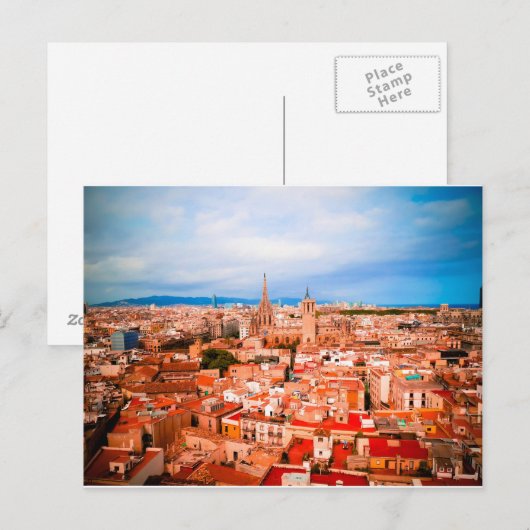 Barcelona Briefkaart (Voorkant / Achterkant)