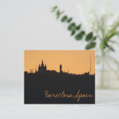 Barcelona, Briefkaart van de zonnevaste skyline in (Staand voorkant)