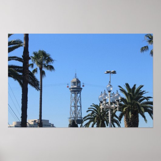 Barcelona Cable Cars Poster (Voorkant)