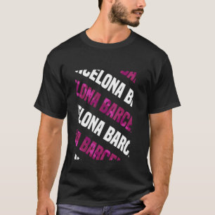 Barcelona Camo Patroon Roze Camouflage T-shirt