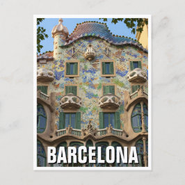 Barcelona Casa Batllo Spanje Reizen Briefkaart
