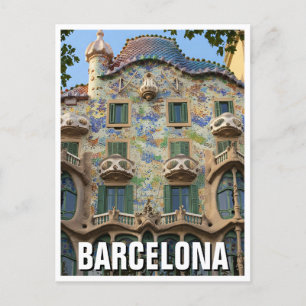 Barcelona Casa Batllo Spanje Reizen Briefkaart