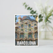 Barcelona Casa Batllo Spanje Reizen Briefkaart (Staand voorkant)