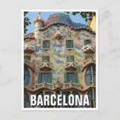 Barcelona Casa Batllo Spanje Reizen Briefkaart (Voorkant)