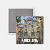 Barcelona Casa Batllo Spanje Reizen Magneet (Voorkant / Achterkant)