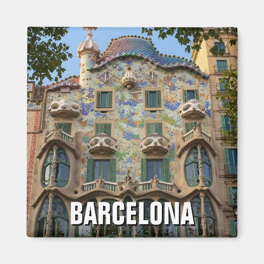 Barcelona Casa Batllo Spanje Reizen Magneet (Voorkant)