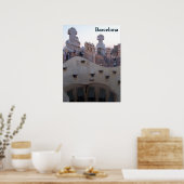 Barcelona Casa Milà door Antoni Gaudí Poster (Keuken)
