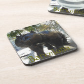 Barcelona Cat Statue op Las Ramblas Onderzetter (Linkerzijde)