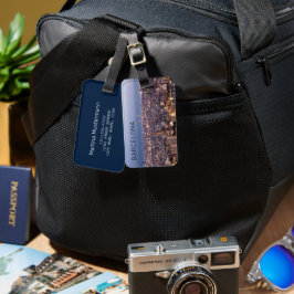 Barcelona Catalonia Sunset Skyline Spanje Cityscap Bagagelabel