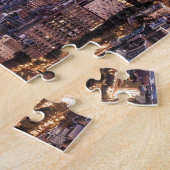 Barcelona Catalonia Sunset Skyline Spanje Cityscap Legpuzzel (Zijkant)