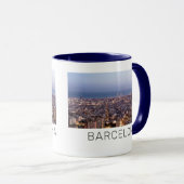 Barcelona Catalonia Sunset Skyline Spanje Cityscap Mok (Voorkant rechts)