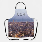 Barcelona Catalonia Sunset Skyline Spanje Cityscap Schort (Voorkant)