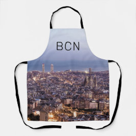 Barcelona Catalonia Sunset Skyline Spanje Cityscap Schort