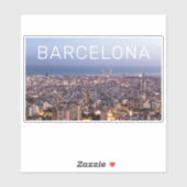 Barcelona Catalonia Sunset Skyline Spanje Cityscap Sticker (Vel)
