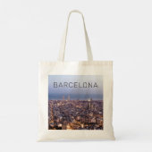 Barcelona Catalonia Sunset Skyline Spanje Cityscap Tote Bag (Achterkant)