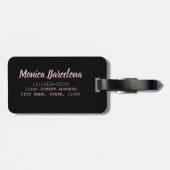 Barcelona Catalonia sunset Skyline Spanje vintage Bagagelabel (Achterkant horizontaal)