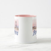 Barcelona Catalonia sunset Skyline Spanje vintage Mok (Midden)