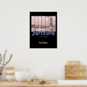 Barcelona Catalonië zonsondergang Silhouette Spanj Poster (Keuken)