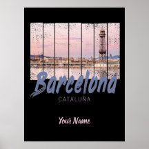 Barcelona Catalonië zonsondergang Silhouette Spanj