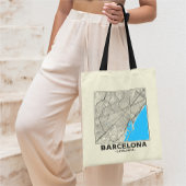 Barcelona, Catalunya City Map Tote Bag