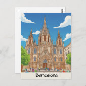 Barcelona Cathedral Briefkaart (Voorkant / Achterkant)