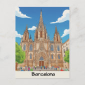 Barcelona Cathedral Briefkaart (Voorkant)