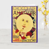 Barcelona chocoladekaart kaart (Gele Bloem)