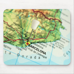 Barcelona City Pin Map Muismat