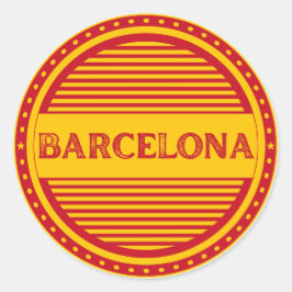 Barcelona City Pride-embleem – Spaanse identiteit Ronde Sticker