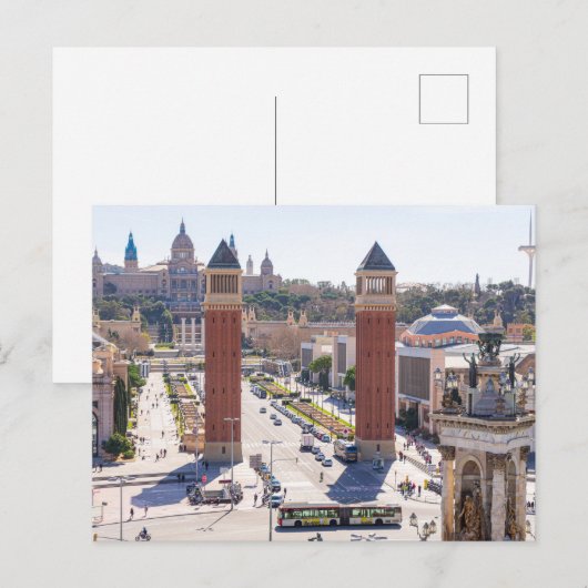 Barcelona City Spanje Briefkaart (Voorkant / Achterkant)