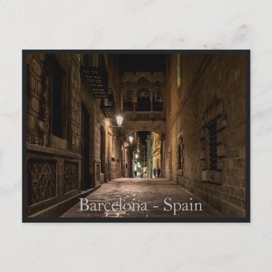 Barcelona City, Spanje Briefkaart (Voorkant)