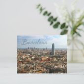 Barcelona-cityscape Briefkaart (Staand voorkant)