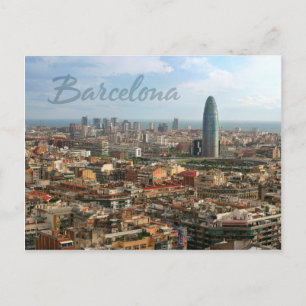 Barcelona-cityscape Briefkaart
