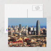 Barcelona-cityscape Briefkaart (Voorkant / Achterkant)